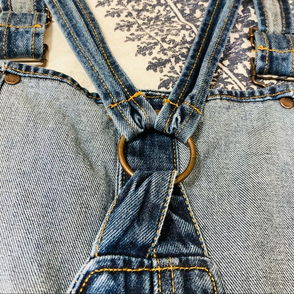 Forever 21 Denim Blue Mini Overall Dress Small - Picture 10 of 11